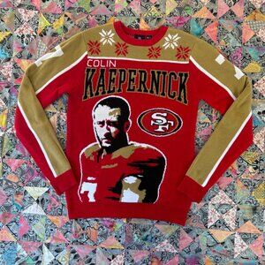 NFL Colin Kaepernick 49er Sweater #7 SF Size Small - Ugly Sweater TEAM APPAREL